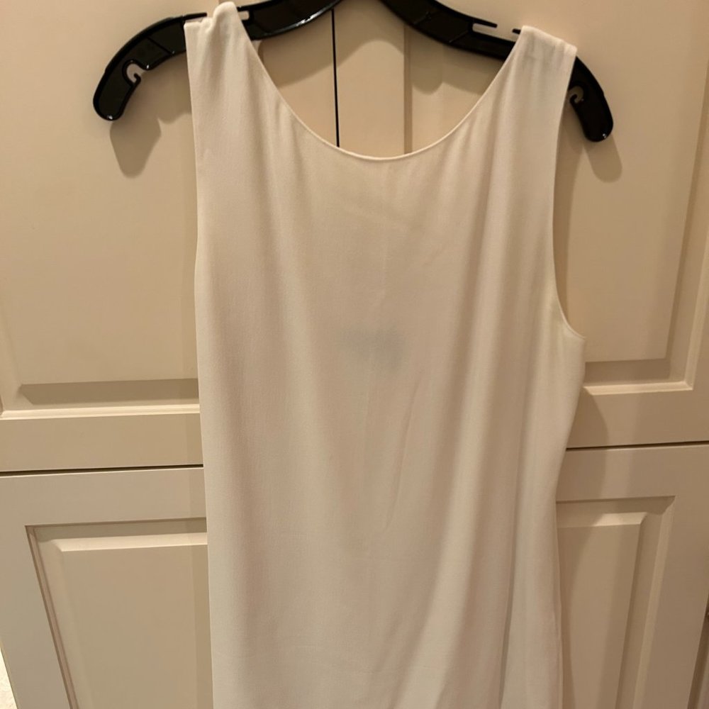 White Theory Sleeveless Dress | Silk Ruffled Bottom | NEVER WORN